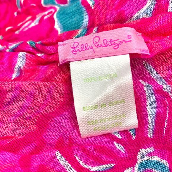 Lilly Pulitzer Pink Hibiscus Infinity Scarf - Picture 2 of 3